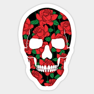 Skull Skeleton Roses Halloween Women Men Boys Girls Sticker